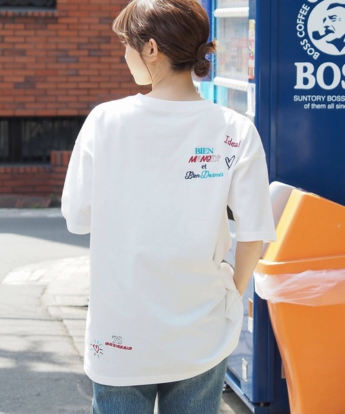 tiptop(ティップトップ)の「【アソート】落書き刺繍BIGTシャツ(Tシャツ/カットソー・レディース・ホワイト系その他/ネイビー/オフホワイト/ブラック系その他・FREE)」の17枚目の写真