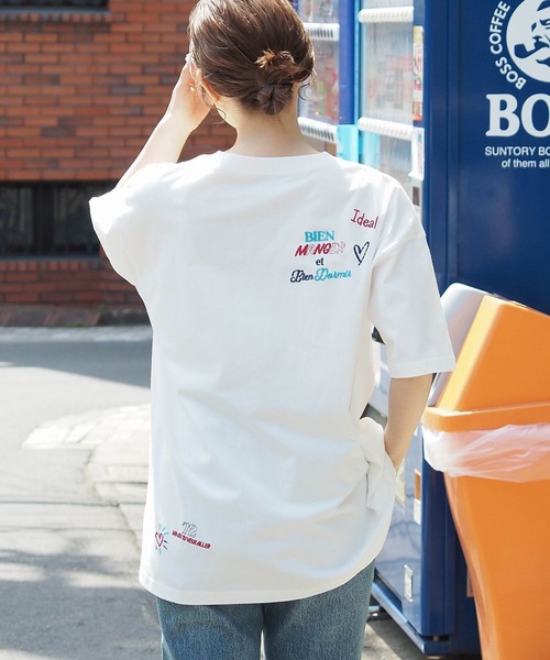 tiptop(ティップトップ)の「【アソート】落書き刺繍BIGTシャツ(Tシャツ/カットソー・レディース・ホワイト系その他/ネイビー/オフホワイト/ブラック系その他・FREE)」の18枚目の写真