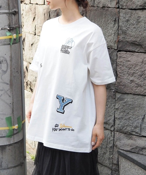 セール】【アソート】落書き刺繍BIGTシャツ（Tシャツ/カットソー