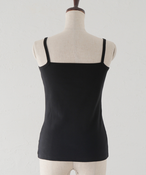 AP STUDIO（エーピーストゥディオ）の「【CAROUSELAMBRA】ストレッチリブキャミソール（キャミソール・レディース・ホワイト/ブラック・FREE）」の8枚目の写真