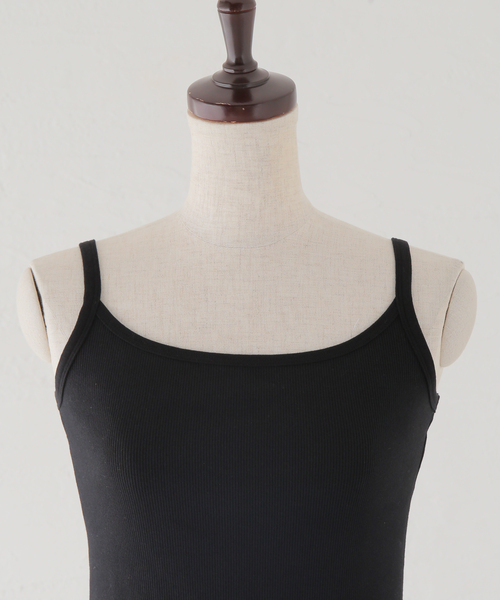 AP STUDIO（エーピーストゥディオ）の「【CAROUSELAMBRA】ストレッチリブキャミソール（キャミソール・レディース・ホワイト/ブラック・FREE）」の9枚目の写真