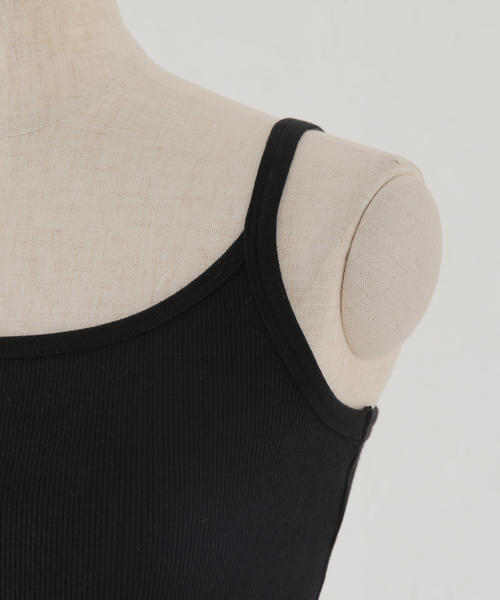 AP STUDIO（エーピーストゥディオ）の「【CAROUSELAMBRA】ストレッチリブキャミソール（キャミソール・レディース・ホワイト/ブラック・FREE）」の11枚目の写真