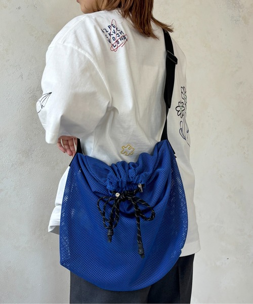 CPCM（シーピーシーエム）の「メッシュショルダーバッグ（トートバッグ・メンズ・ブラック/カーキ/ブルー・FREE）」の4枚目の写真