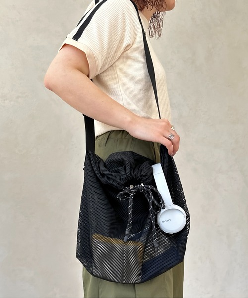 CPCM（シーピーシーエム）の「メッシュショルダーバッグ（トートバッグ・メンズ・ブラック/カーキ/ブルー・FREE）」の10枚目の写真