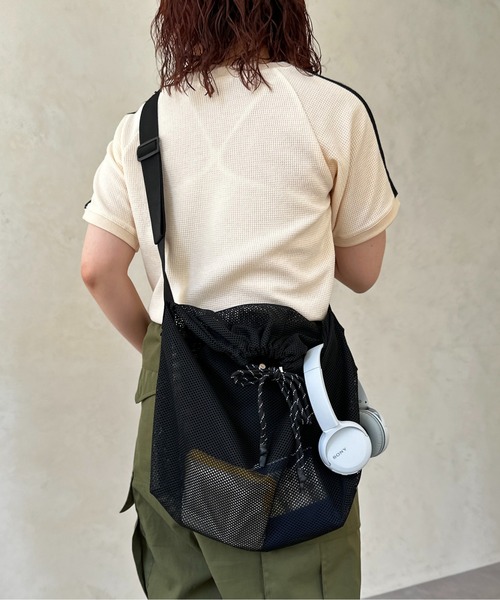 CPCM（シーピーシーエム）の「メッシュショルダーバッグ（トートバッグ・メンズ・ブラック/カーキ/ブルー・FREE）」の11枚目の写真