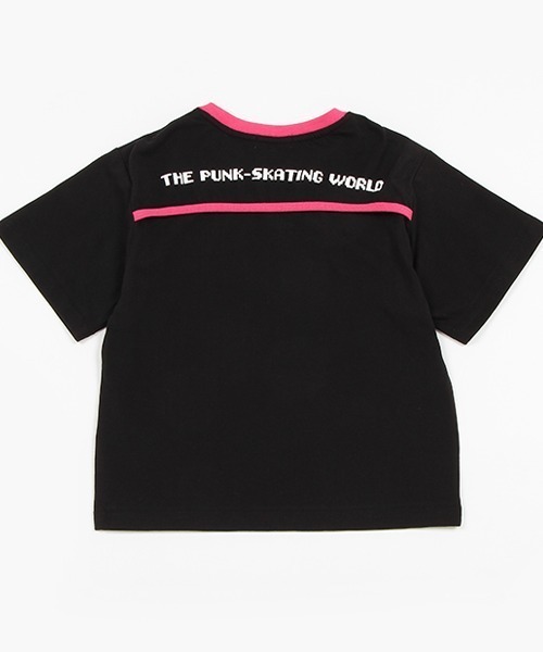 X-girl Stages(エックスガールステージス)の「グラデプリント背中開き半袖Tシャツ(Tシャツ/カットソー・キッズ・オフホワイト/ブラック・90cm/100cm/110cm/120cm/130cm/140cm)」の5枚目の写真