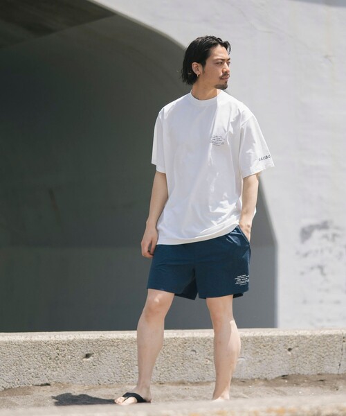 MALIBU SHIRTS（マリブシャツ）の「MALIBU SHIRTS x B:MING by BEAMS / 別注 スリーブプリントTシャツ（Tシャツ/カットソー・メンズ・ホワイト/ネイビー/ブラック・S/M/L/XL）」の4枚目の写真