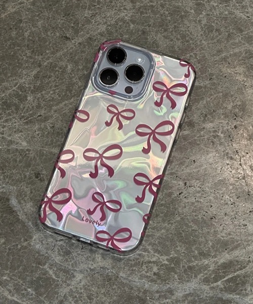 セール】【 Port / ポート 】 メタリック ガーリー リボン iPhone