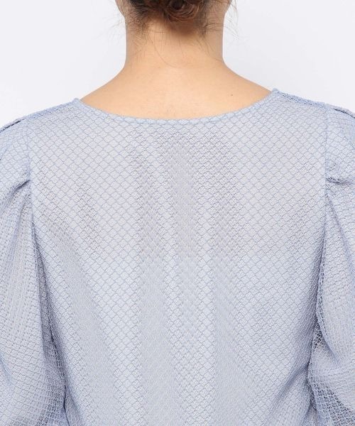 mysty woman（ミスティウーマン）の「メッシュバルーンスリーブブラウス　124760（シャツ/ブラウス・レディース・アイボリー/ブラック/サックスブルー・FREE）」の16枚目の写真