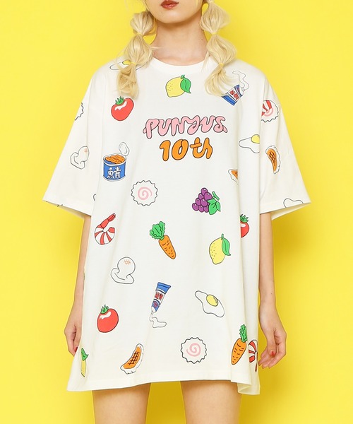 PUNYUS（プニュズ）の「10th anniversary総柄Tシャツ（Tシャツ