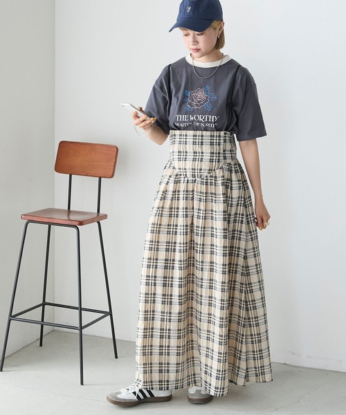 シャツセットチェックキャミop シャツセットチェックキャミop - メルカリ