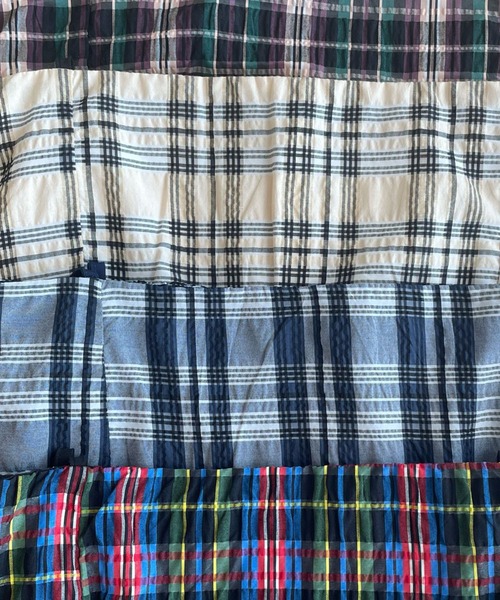 forksy.(フォルクシー)の「【forksy.】セットアップ対応 サッカーチェック柄シャーリングキャミワンピース(ワンピース・レディース・パープル系その他/レッド系その他/ベージュ系その他/ネイビー系1・FREE)」の11枚目の写真