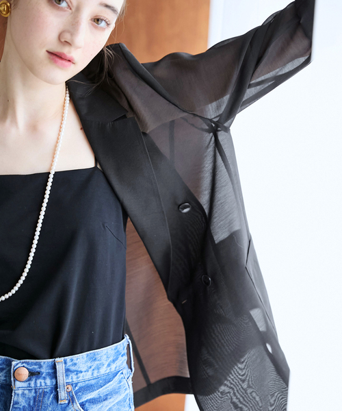 美品 ラトータリテ 2024SS ウォッシャブル シアージャケット 38 グレー 美品 ラトータリテ 2024SS ウォッシャブル シアージャケット 38