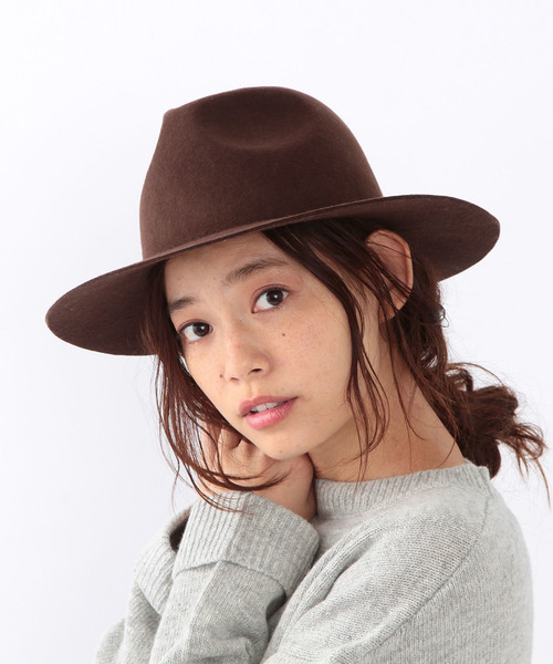 Another Edition（アナザーエディション）の「ベーシックツバ広中折れHAT Ⅱ/ AE Basic ツバヒロナカオレHAT Ⅱ◆（ハット・レディース・オフホワイト/ブラック/グレー/ベージュ/オリーブ/ネイビー/ライトグレー/ライトピンク/モカ/ブラウン/ダークブラウン・フリー）」の5枚目の写真