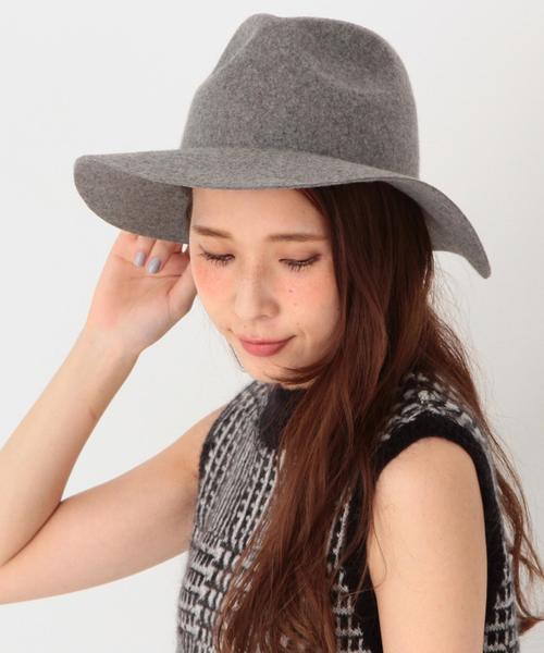 Another Edition（アナザーエディション）の「ベーシックツバ広中折れHAT Ⅱ/ AE Basic ツバヒロナカオレHAT Ⅱ◆（ハット・レディース・オフホワイト/ブラック/グレー/ベージュ/オリーブ/ネイビー/ライトグレー/ライトピンク/モカ/ブラウン/ダークブラウン・フリー）」の4枚目の写真