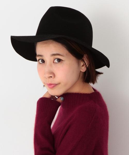 Another Edition（アナザーエディション）の「ベーシックツバ広中折れHAT Ⅱ/ AE Basic ツバヒロナカオレHAT Ⅱ◆（ハット・レディース・オフホワイト/ブラック/グレー/ベージュ/オリーブ/ネイビー/ライトグレー/ライトピンク/モカ/ブラウン/ダークブラウン・フリー）」の14枚目の写真