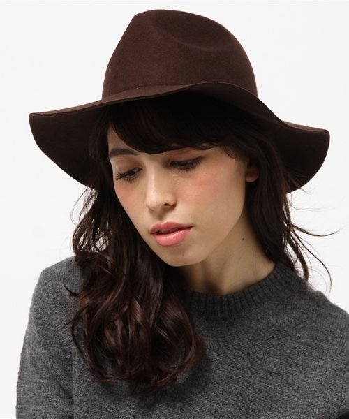Another Edition（アナザーエディション）の「ベーシックツバ広中折れHAT Ⅱ/ AE Basic ツバヒロナカオレHAT Ⅱ◆（ハット・レディース・オフホワイト/ブラック/グレー/ベージュ/オリーブ/ネイビー/ライトグレー/ライトピンク/モカ/ブラウン/ダークブラウン・フリー）」の12枚目の写真