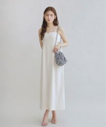 ウエストスリットキャミソールワンピース