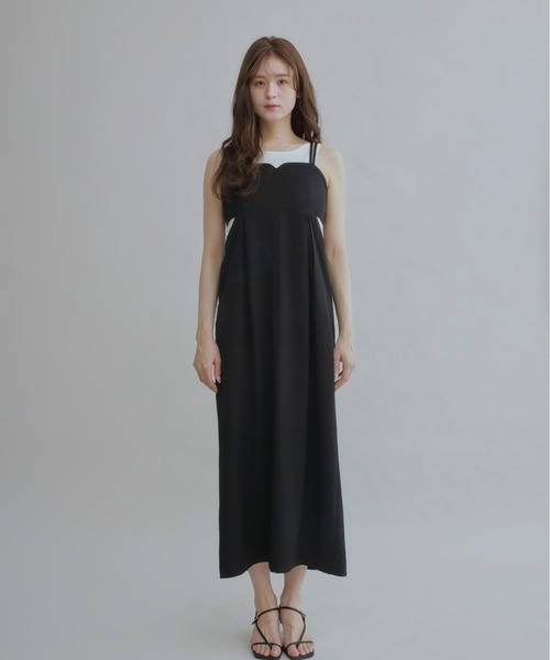 Olu.（オルドット）の「ウエストスリットキャミソールワンピース（ワンピース・レディース・ベージュ/クリーム/ブラック・FREE）」の16枚目の写真