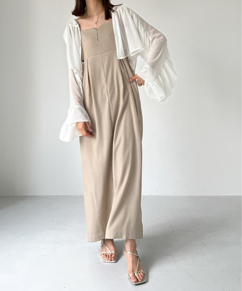 Olu.（オルドット）の「ウエストスリットキャミソールワンピース（ワンピース・レディース・ベージュ/クリーム/ブラック・FREE）」の13枚目の写真