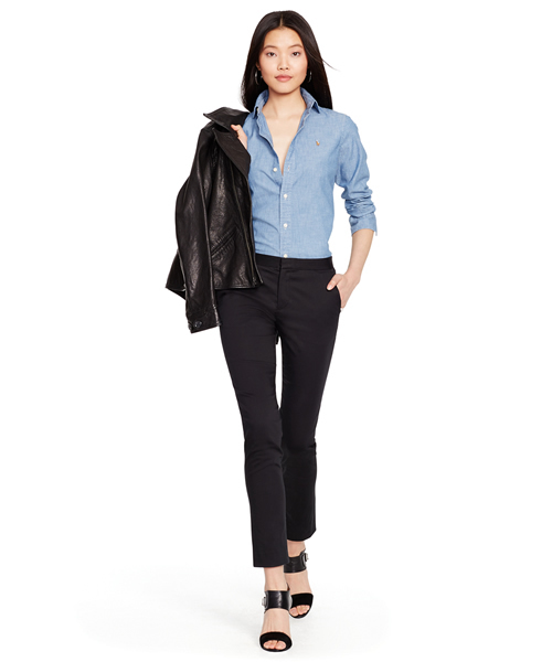 POLO RALPH LAUREN(ポロ ラルフ ローレン)の「カスタムフィット シャンブレー シャツ(シャツ/ブラウス・レディース・ブルー・12/10/6/8/4/14/0)」の7枚目の写真