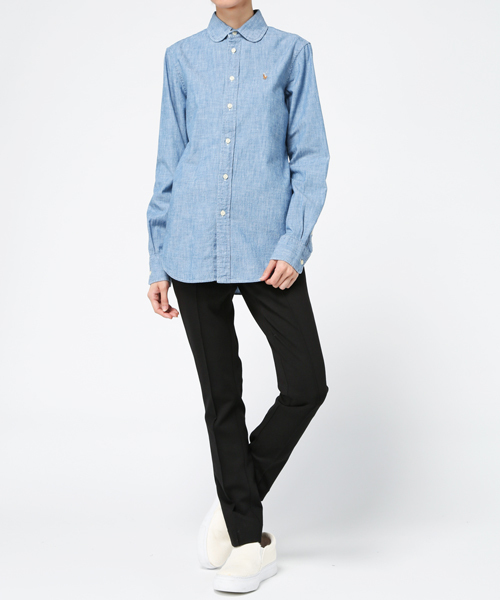 POLO RALPH LAUREN(ポロ ラルフ ローレン)の「カスタムフィット シャンブレー シャツ(シャツ/ブラウス・レディース・ブルー・12/10/6/8/4/14/0)」の9枚目の写真