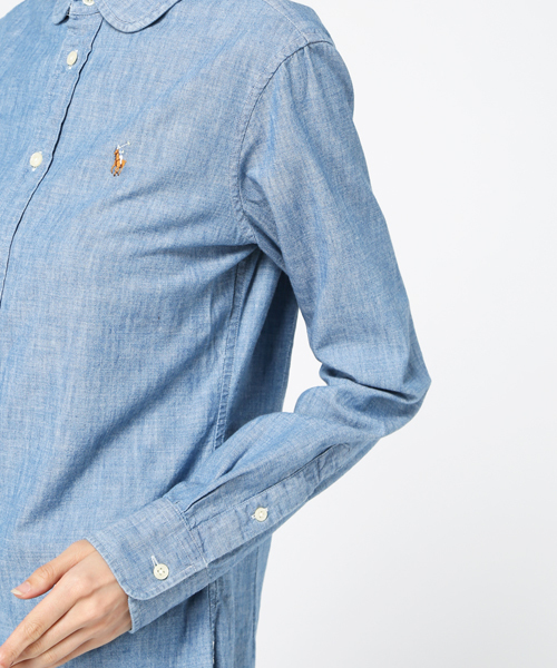 POLO RALPH LAUREN(ポロ ラルフ ローレン)の「カスタムフィット シャンブレー シャツ(シャツ/ブラウス・レディース・ブルー・12/10/6/8/4/14/0)」の11枚目の写真
