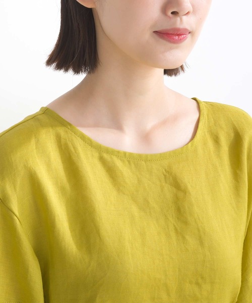 PICCIN（ピッチン）の「ウエストリボンリネンワンピース（ワンピース・レディース・ブルー/ブラック/イエロー・M）」の20枚目の写真