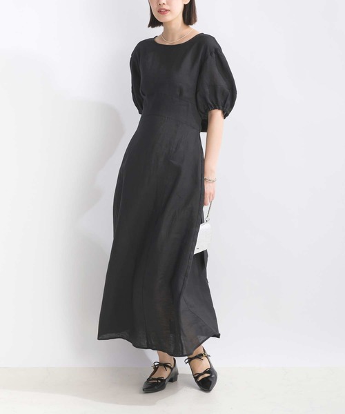 PICCIN（ピッチン）の「ウエストリボンリネンワンピース（ワンピース・レディース・ブルー/ブラック/イエロー・M）」の11枚目の写真