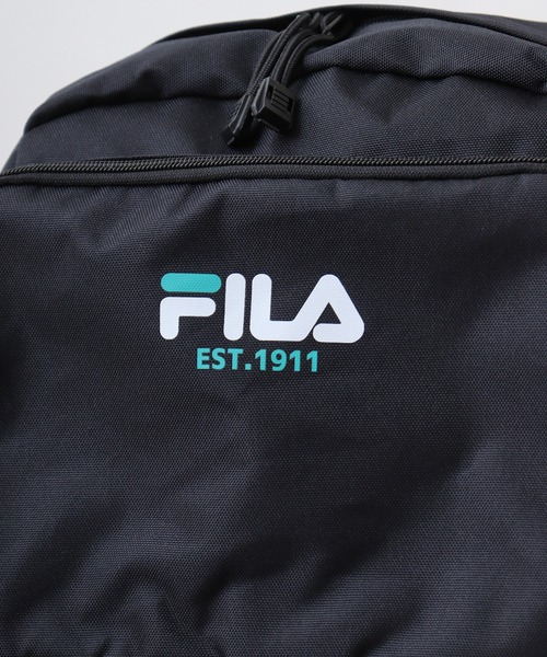 FILA（フィラ）の「ＦＩＬＡ　ダブルポケットリュック（バックパック/リュック・メンズ・ブラック×ブラック/ブラック×ホワイト/ブラック×グリーン/ブラック×レッド・FREE）」の10枚目の写真