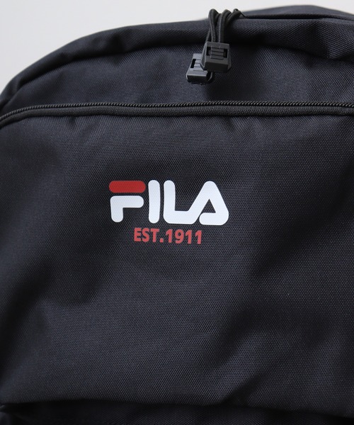 FILA（フィラ）の「ＦＩＬＡ　ダブルポケットリュック（バックパック/リュック・メンズ・ブラック×ブラック/ブラック×ホワイト/ブラック×グリーン/ブラック×レッド・FREE）」の6枚目の写真