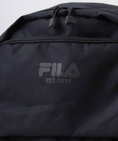 FILA（フィラ）の「ＦＩＬＡ　ダブルポケットリュック（バックパック/リュック・メンズ・ブラック×ブラック/ブラック×ホワイト/ブラック×グリーン/ブラック×レッド・FREE）」の8枚目の写真