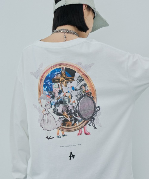 AIVER(アイバー)の「岡本奇太郎×AIVER ワンダーランドロンTEE(Tシャツ/カットソー・メンズ・ブラック/チャコールグレー/ホワイト・SMALL/LARGE/MEDIUM)」の5枚目の写真
