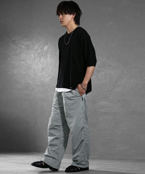 MinoriTY】パラシュートカーゴパンツ ワイドパンツ メンズ