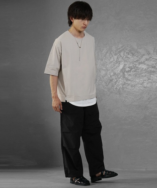 MinoriTY(マイノリティ)の「【MinoriTY】パラシュートカーゴパンツ ワイドパンツ メンズ ユーティリティパンツ シャカパン ナイロンパンツ 秋服 夏服 オーバーサイズ(カーゴパンツ・メンズ・ベージュ/ブラック/ライトグレー・L/M/XL)」の18枚目の写真