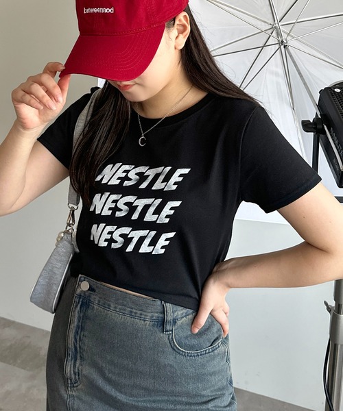 apres jour mignon(アプレジュールミニョン)の「アソートロゴTシャツ【ZOZOTOWN限定アイテム】(Tシャツ/カットソー・レディース・ブラック/オフホワイト/ホワイト系その他・X-LARGE/フリー)」の3枚目の写真