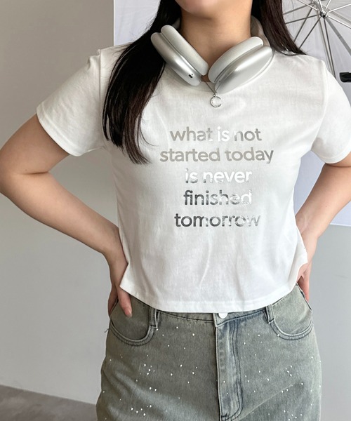 apres jour mignon(アプレジュールミニョン)の「アソートロゴTシャツ【ZOZOTOWN限定アイテム】(Tシャツ/カットソー・レディース・ブラック/オフホワイト/ホワイト系その他・X-LARGE/フリー)」の13枚目の写真