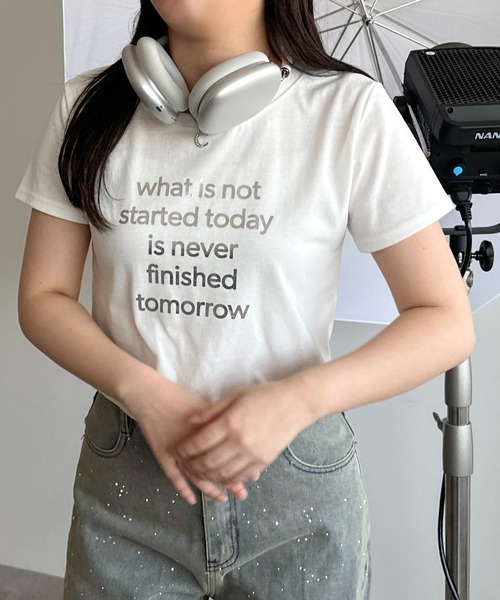 apres jour mignon(アプレジュールミニョン)の「アソートロゴTシャツ【ZOZOTOWN限定アイテム】(Tシャツ/カットソー・レディース・ブラック/オフホワイト/ホワイト系その他・X-LARGE/フリー)」の14枚目の写真