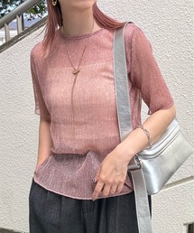 y/m by misato | ラメシアークルーネックトップス(Tシャツ/カットソー)