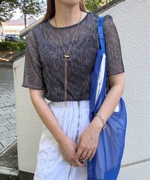 y/m by misato | ラメシアークルーネックトップス(Tシャツ/カットソー)