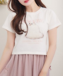 catロゴプリントTEE