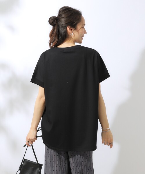 SHOO・LA・RUE（シューラルー）の「【汗ジミ防止/UV】夏も好きな色を着よう 欲ばりTシャツ（Tシャツ/カットソー・レディース・ホワイト/ブラック/グリーン/ダークオレンジ・02/03/04）」の17枚目の写真