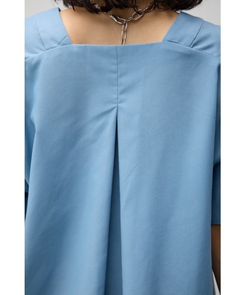 AZUL by moussy（アズールバイマウジー）の「ラッフルスリーブスキッパーブラウス（Tシャツ/カットソー・レディース・ブルー/ブラック/オフホワイト・SMALL/MEDIUM）」の10枚目の写真
