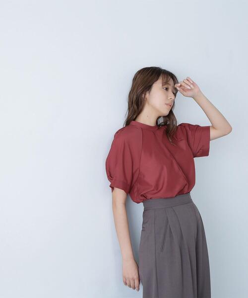 NATURAL BEAUTY BASIC(ナチュラルビューティーベーシック)の「◇シアータックスリーブブラウス(シャツ/ブラウス・レディース・オフホワイト/ワイン/ダークブラウン・FREE)」の3枚目の写真