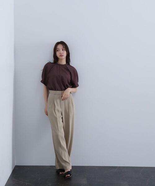 NATURAL BEAUTY BASIC(ナチュラルビューティーベーシック)の「◇シアータックスリーブブラウス(シャツ/ブラウス・レディース・オフホワイト/ワイン/ダークブラウン・FREE)」の19枚目の写真