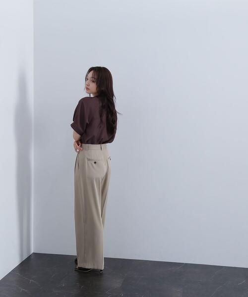 NATURAL BEAUTY BASIC(ナチュラルビューティーベーシック)の「◇シアータックスリーブブラウス(シャツ/ブラウス・レディース・オフホワイト/ワイン/ダークブラウン・FREE)」の15枚目の写真