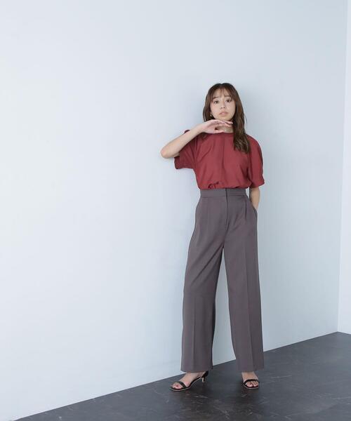 NATURAL BEAUTY BASIC(ナチュラルビューティーベーシック)の「◇シアータックスリーブブラウス(シャツ/ブラウス・レディース・オフホワイト/ワイン/ダークブラウン・FREE)」の11枚目の写真