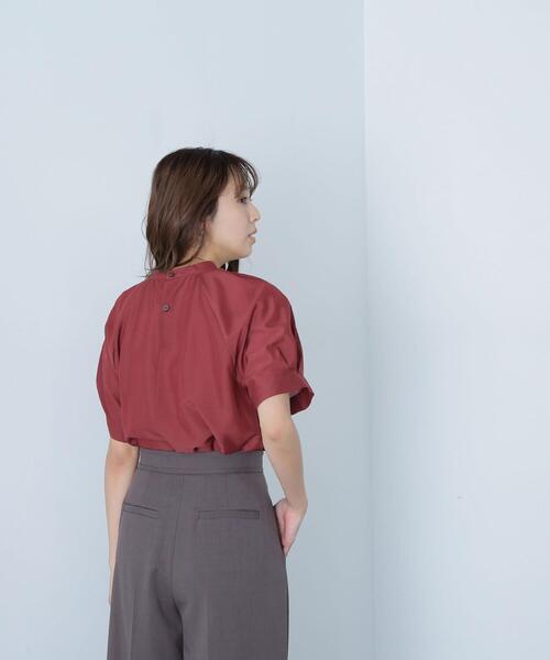 NATURAL BEAUTY BASIC(ナチュラルビューティーベーシック)の「◇シアータックスリーブブラウス(シャツ/ブラウス・レディース・オフホワイト/ワイン/ダークブラウン・FREE)」の8枚目の写真