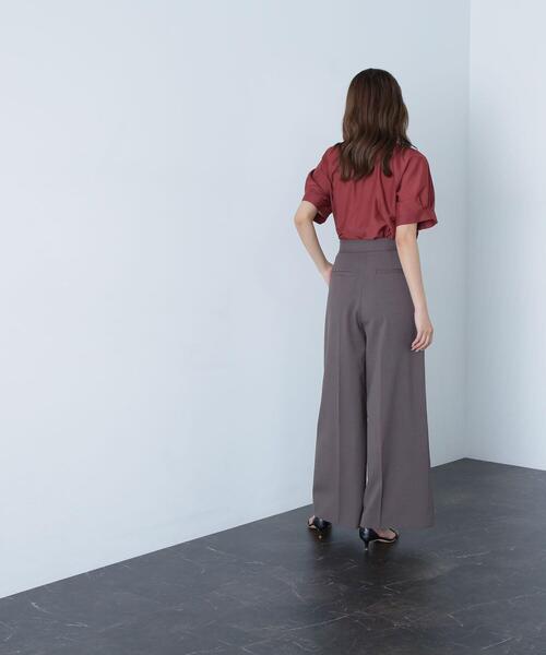 NATURAL BEAUTY BASIC(ナチュラルビューティーベーシック)の「◇シアータックスリーブブラウス(シャツ/ブラウス・レディース・オフホワイト/ワイン/ダークブラウン・FREE)」の5枚目の写真
