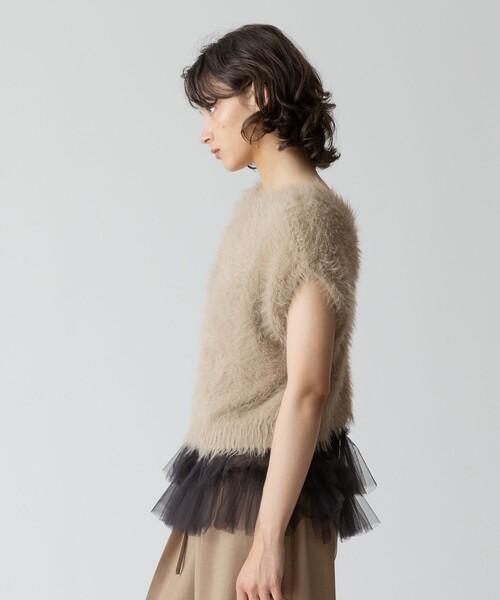 allureville アルアバイル　ニットベスト　ベスト　シャギー allureville（アルアバイル）の「シャギーオーバー2WAYベスト（ニット